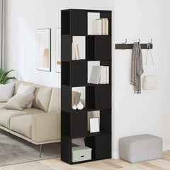 Book Cabinet/Room Divider 60x24x186 cm Black oak