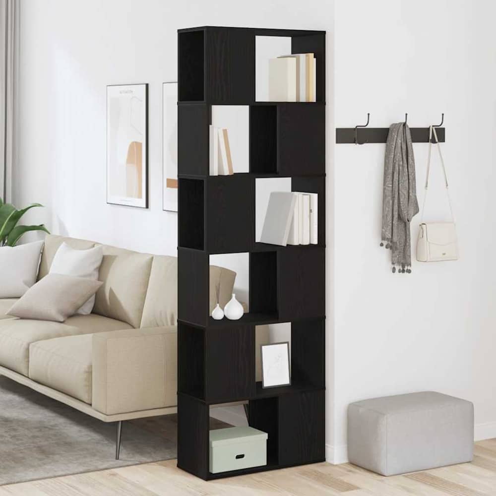 Book Cabinet/Room Divider 60x24x186 cm Black oak