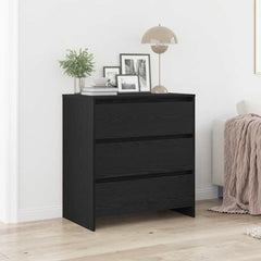 Sideboard 70x41x75 cm Engineered Wood Black oak