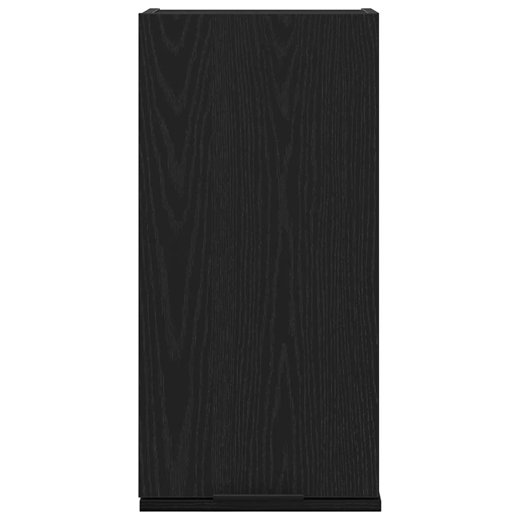 vidaXL Wall-mounted Cabinet Black Oak 32x20x67 cm Engineered Wood 6