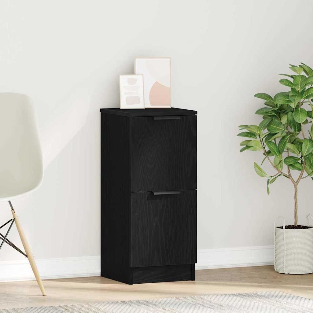 vidaXL Sideboard Black Oak 30 x 30 x 70 cm Engineered Wood 1
