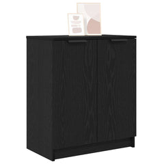 vidaXL Shoe Cabinet Black Oak 59 x 35 x 70 cm Engineered Wood 3