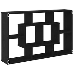 vidaXL Wall Shelf Black Oak 85 x 16 x 52.5 cm Engineered Wood 5