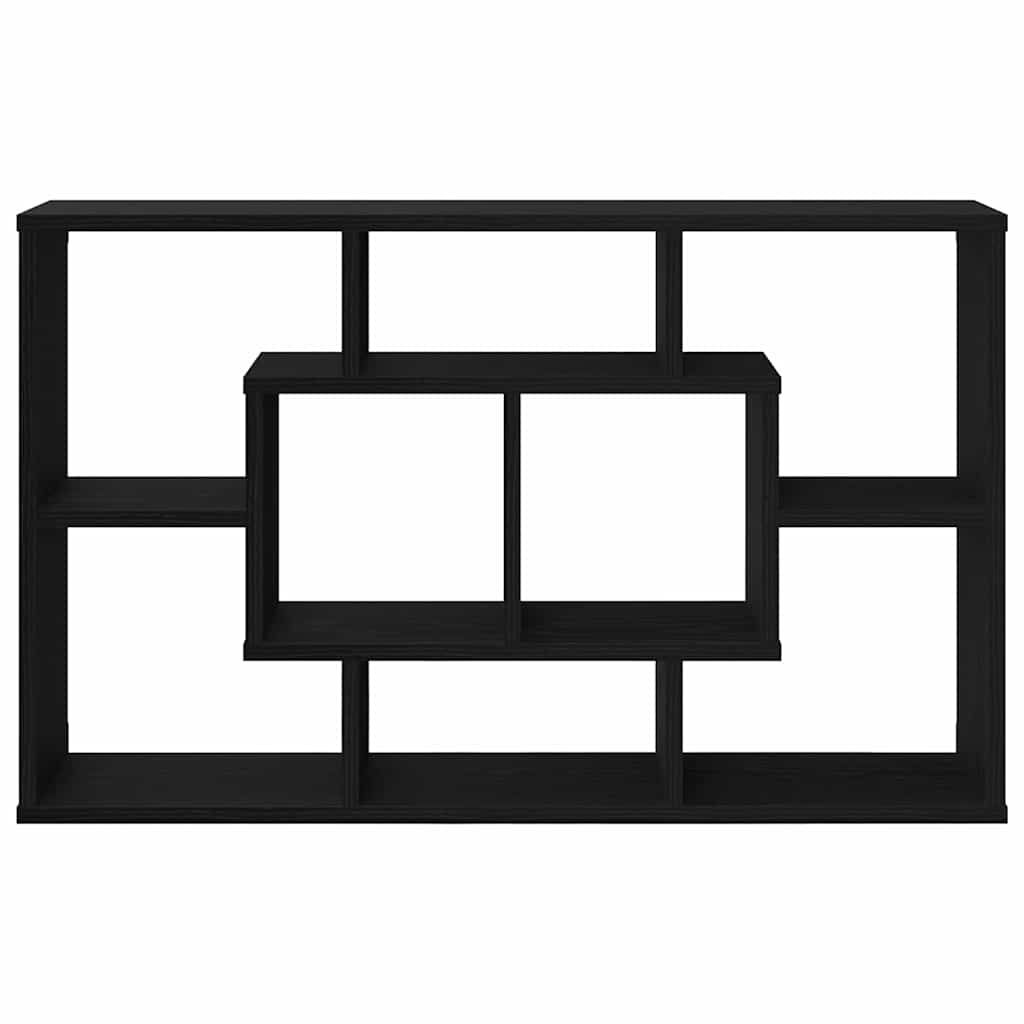 vidaXL Wall Shelf Black Oak 85 x 16 x 52.5 cm Engineered Wood 6