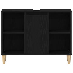 vidaXL Sink Cabinet Black Oak 80x33x60 cm Engineered Wood 6