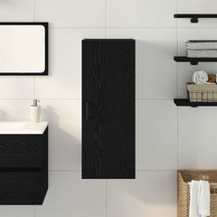 vidaXL Wall Mounted Cabinet Black Oak 34.5x34x90 cm Engineered Wood 3