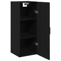 vidaXL Wall Mounted Cabinet Black Oak 34.5x34x90 cm Engineered Wood 5