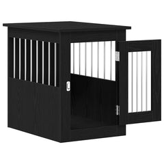 vidaXL Dog Crate Furniture Black Oak 45x62x59 cm Engineered Wood 5