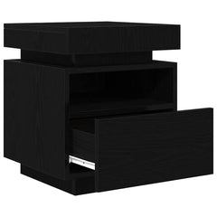 vidaXL Bedside Cabinet 2 pcs Black Oak 40 x 39 x 48.5 cm 6