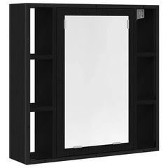 vidaXL Bathroom Mirror Cabinet Black Oak 60x16x60 cm Engineered Wood 2