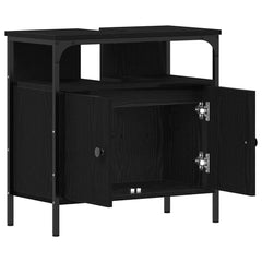 vidaXL Bathroom Sink Cabinet Black Oak 60x30x60 cm Engineered Wood 4