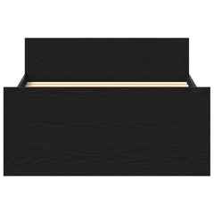 vidaXL Bed Frame without Mattress Black Oak 75x190 cm Engineered Wood 5