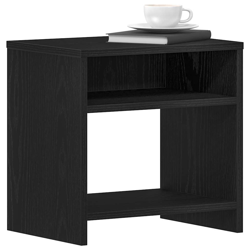 vidaXL Bedside Cabinets 2 pcs Black Oak 40x30x40 cm Engineered Wood 4
