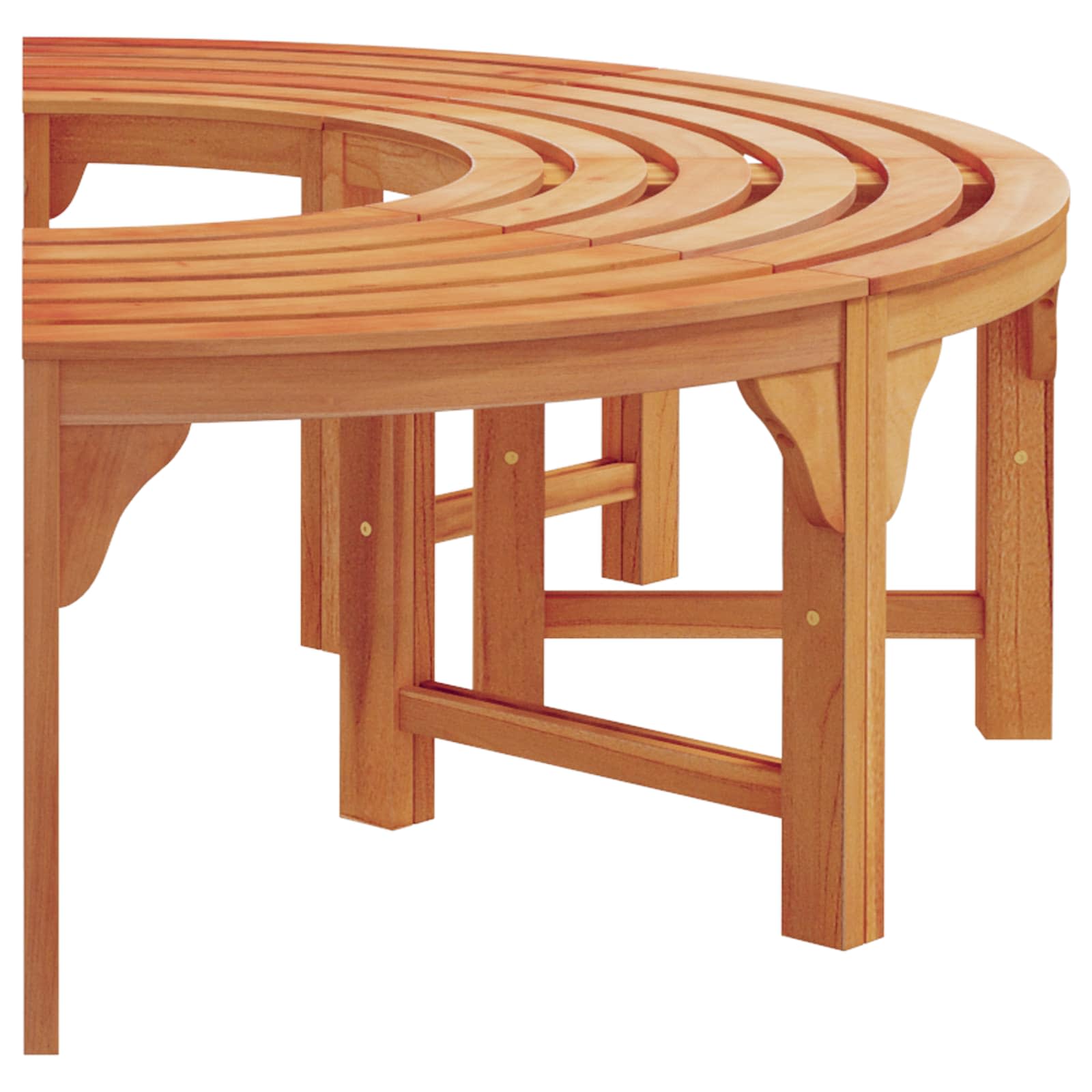 vidaXL Tree Bench 4 -Seater 160 x 80 x 45cm Solid Eucalyptus Wood 5