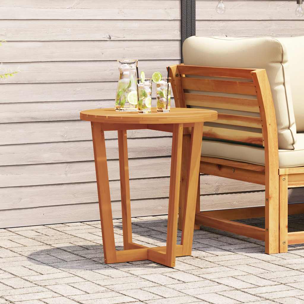 Garden Dining Table Solid Wood Acacia 70 x 75 cm Round