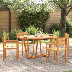 Garden Dining Table Solid Wood Acacia 150 x 90 x 75 cm Oval