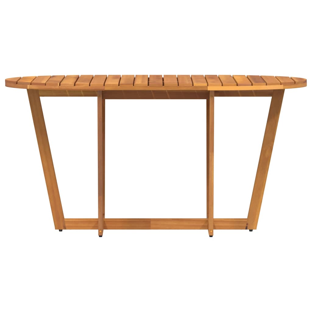 Garden Dining Table Solid Wood Acacia 150 x 90 x 75 cm Oval