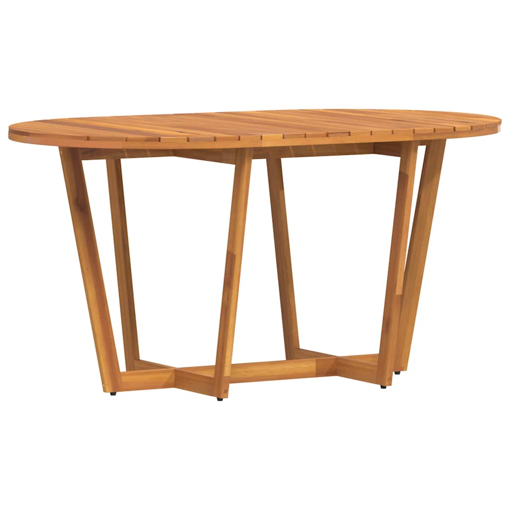 Garden Dining Table Solid Wood Acacia 150 x 90 x 75 cm Oval