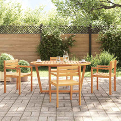 Garden Dining Table Solid Wood Acacia 150 x 90 x 75 cm Oval