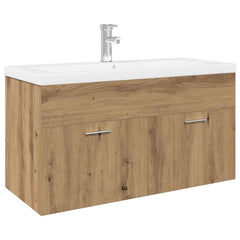 vidaXL Sink Cabinet with Built-in Basin Artisan Oak Engineered Wood 2