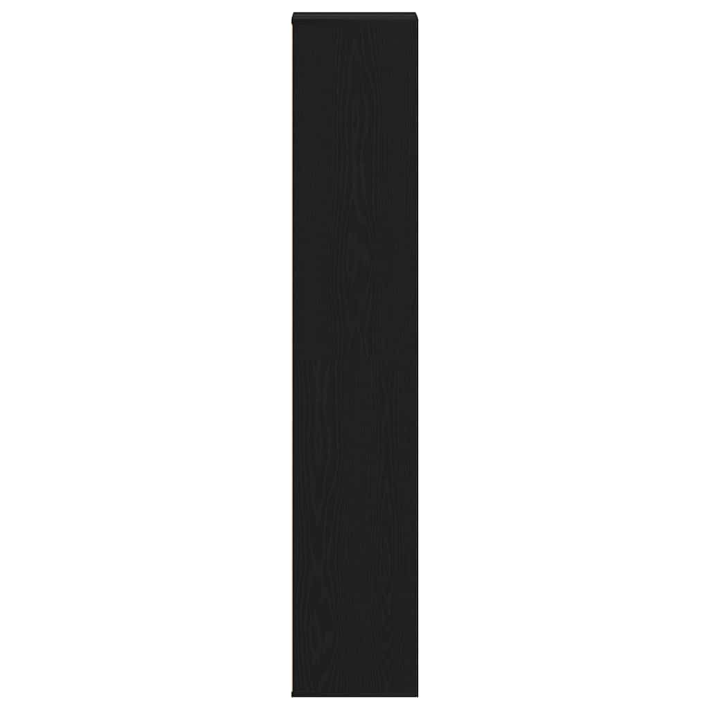 vidaXL Shoe Cabinet Black Oak 54x34x183 cm Engineered Wood 6