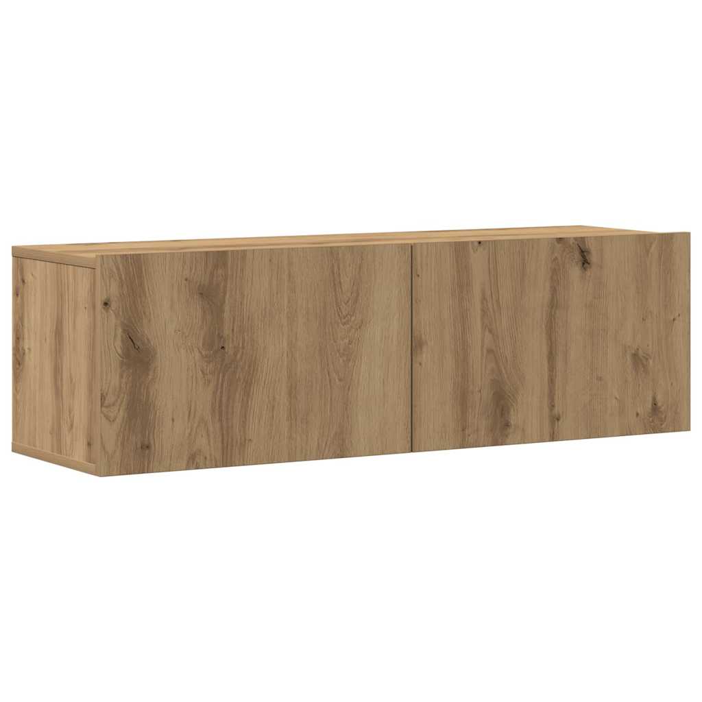 vidaXL 7 Piece TV Cabinet Set Wall-mounted Artisan Oak Engineered Wood 4