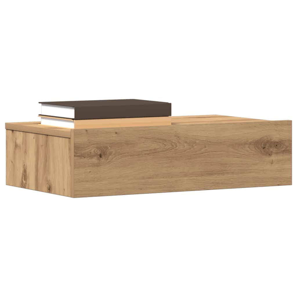 vidaXL Bedside Cabinet Artisan Oak 60x35 cm Engineered Wood 1