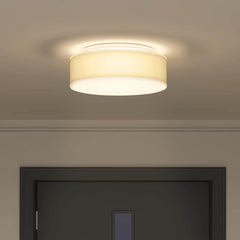 vidaXL Ceiling Lamp with Spotlights White 38 x 38 x 13.5 cm Fabric 4