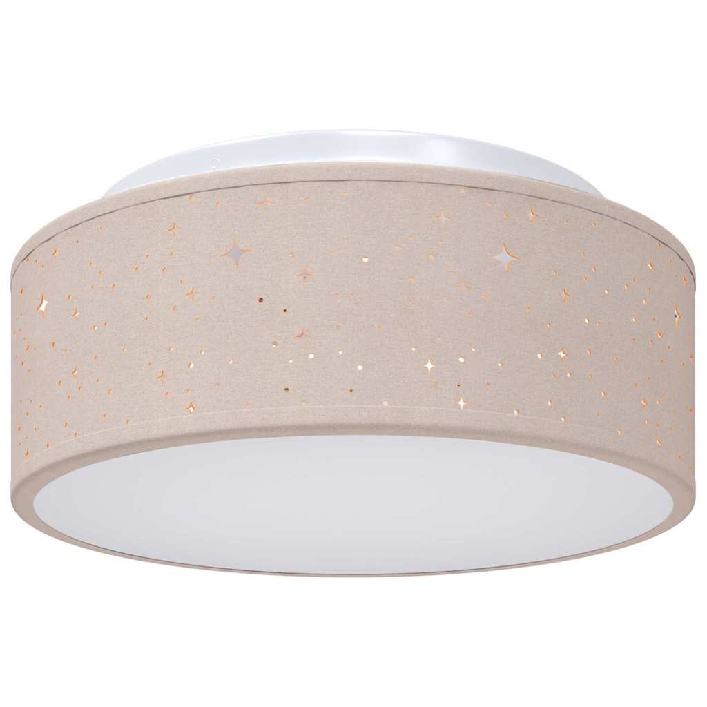 vidaXL Ceiling Lamp with Spotlights Taupe 30 x 30 x 13.5 cm Fabric 2