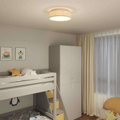 vidaXL Ceiling Lamp with Spotlights Grey 38 x 38 x 13.5 cm Fabric 3
