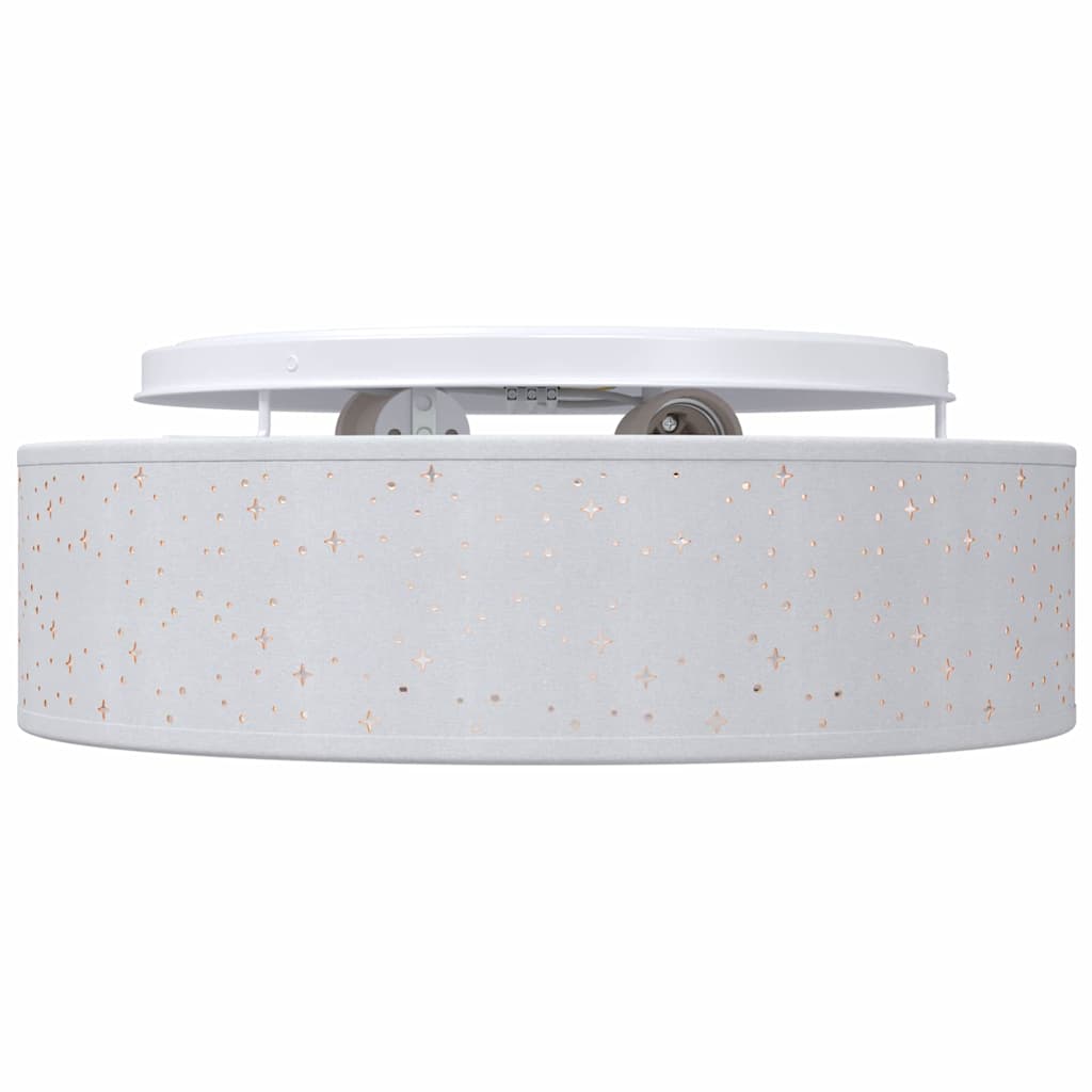 vidaXL Ceiling Lamp with Spotlights Grey 38 x 38 x 13.5 cm Fabric 5