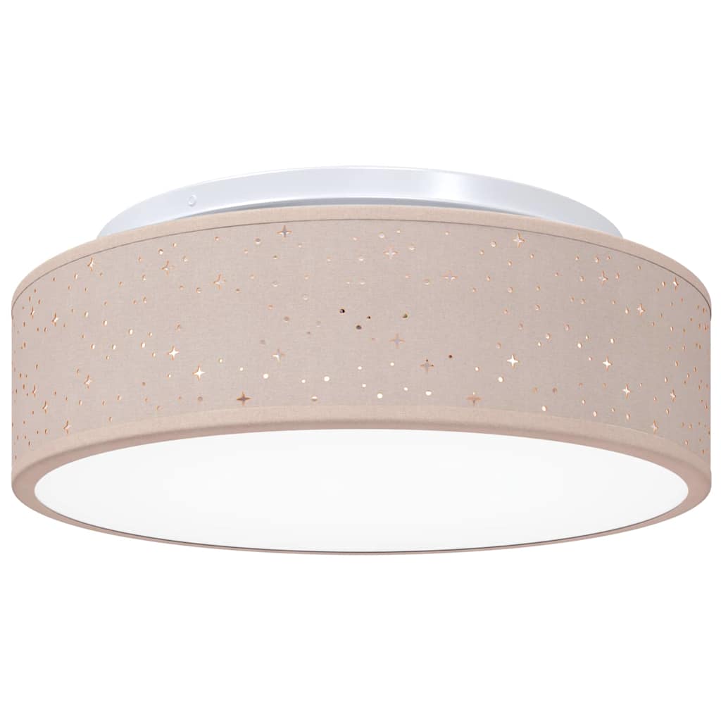 vidaXL Ceiling Lamp with Spotlights Taupe 38 x 38 x 13.5 cm Fabric 2