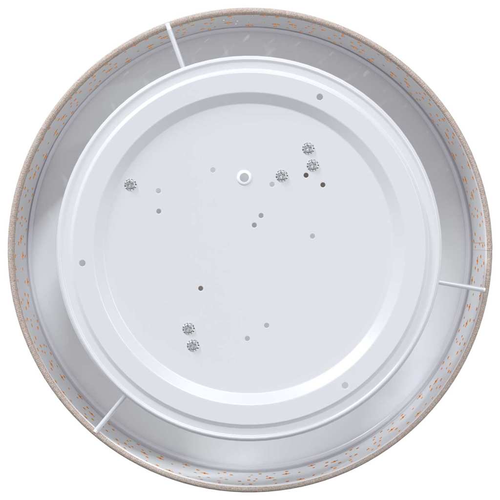 vidaXL Ceiling Lamp with Spotlights Taupe 38 x 38 x 13.5 cm Fabric 6