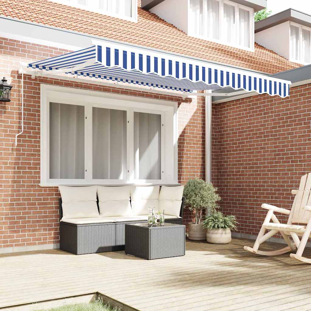 vidaXL Awning Canopy Replacement for 3.5x2 m Blue & White Stripe 3