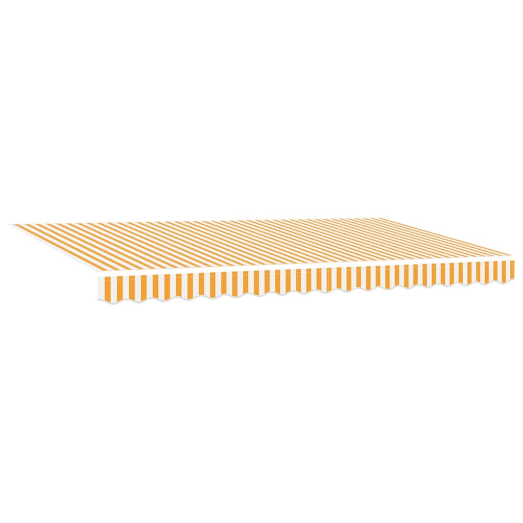 vidaXL Awning Replacement Fabric Yellow and White 380 x 195 cm 2