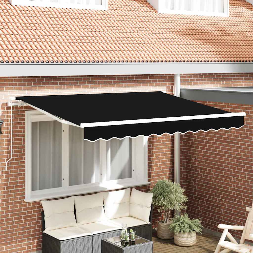 vidaXL Awning Canopy Replacement for 3x2.5 m Black Polyester 1