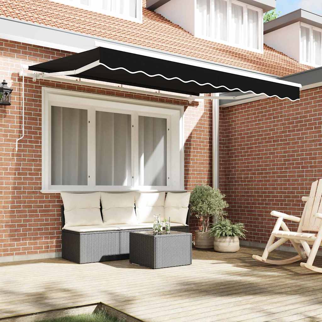 vidaXL Awning Canopy Replacement for 3x2.5 m Black Polyester 3