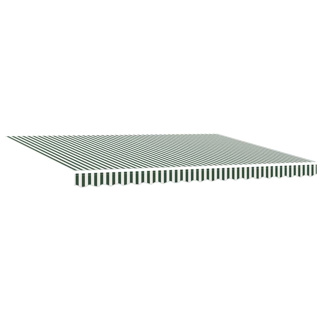 vidaXL Awning Replacement Fabric Green and White 430 x 295 cm 2