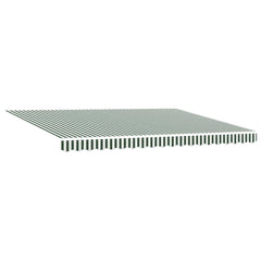 vidaXL Awning Replacement Fabric Green and White 430 x 295 cm 2