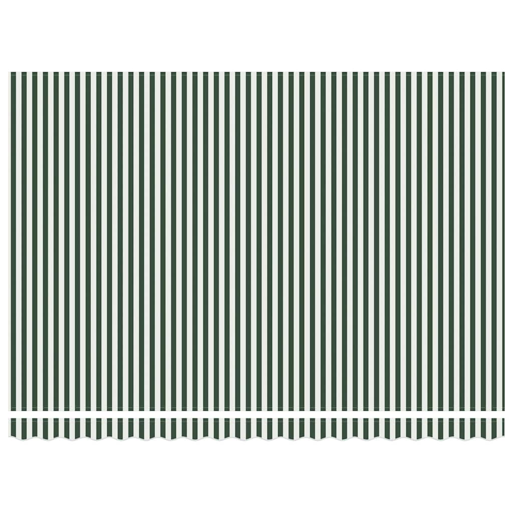 vidaXL Awning Replacement Fabric Green and White 430 x 295 cm 5