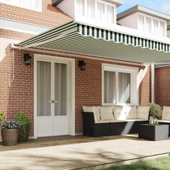 Awning Replacement Fabric Polyester Drop Width Green white