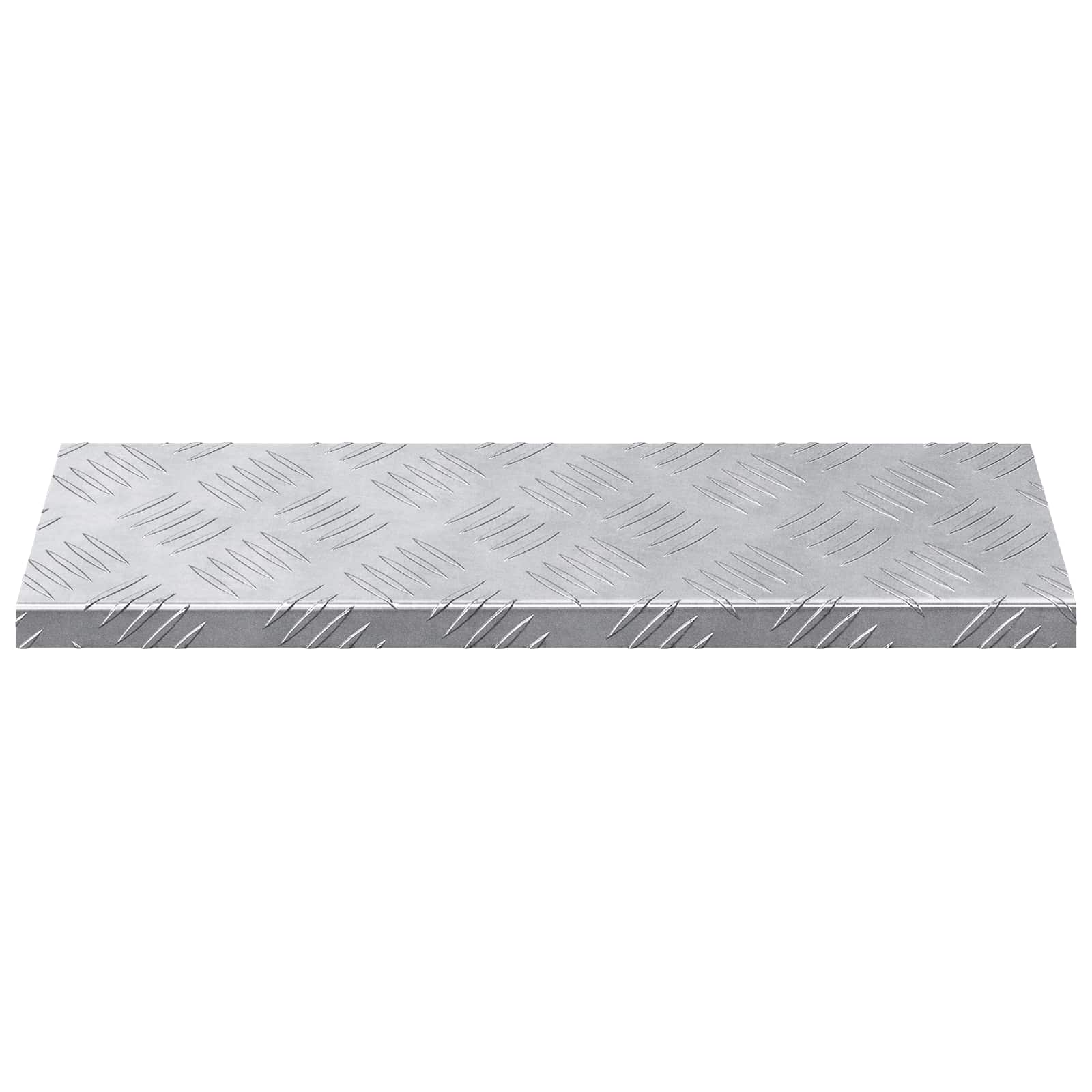 vidaXL Stair Tread 5 pcs 60 x 18 x 2.5 cm Silver Aluminium Rectangular 2