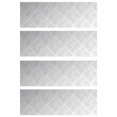vidaXL Stair Tread 4 pcs 75 x 25 cm Silver Aluminium Rectangular 2