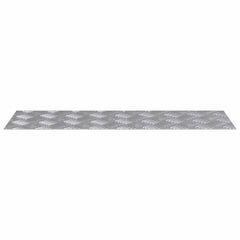 vidaXL Stair Tread 4 pcs 75 x 25 cm Silver Aluminium Rectangular 4