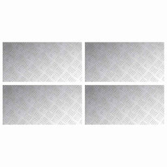 vidaXL Stair Tread 4 pcs 60 x 30 cm Silver Aluminium Rectangular 2