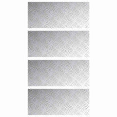 vidaXL Stair Tread 4 pcs 70 x 30 cm Silver Aluminium Rectangular 2