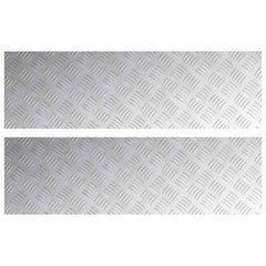 vidaXL Stair Tread 2 pcs 100 x 30 cm Silver Aluminium Rectangular 2