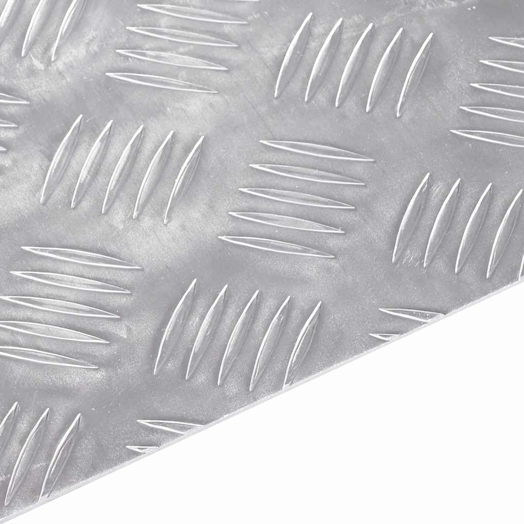 vidaXL Stair Tread 4 pcs 100 x 30 cm Silver Aluminium Rectangular 6