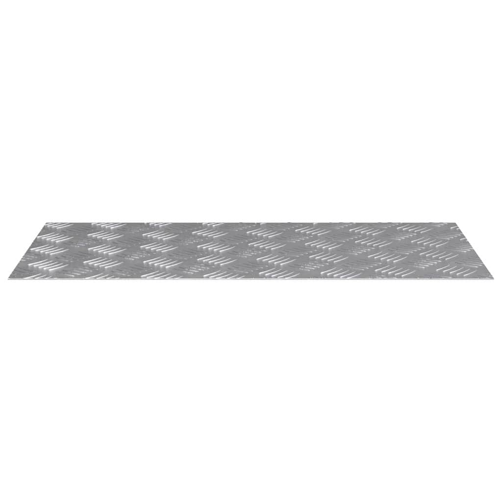 vidaXL Stair Tread 2 pcs 80 x 40 cm Silver Aluminium Rectangular 4