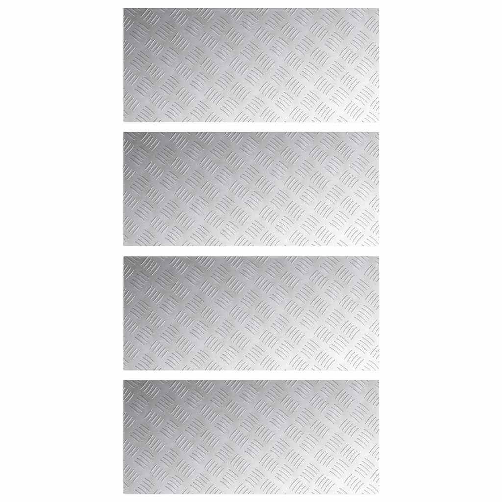vidaXL Stair Tread 4 pcs 90 x 40 cm Silver Aluminium Rectangular 2